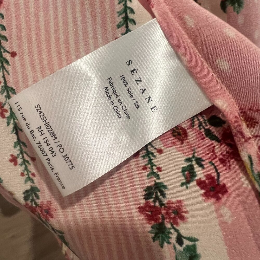 Sezane Annie Shirt English Flowers - Size 2 - Picture 6 of 6